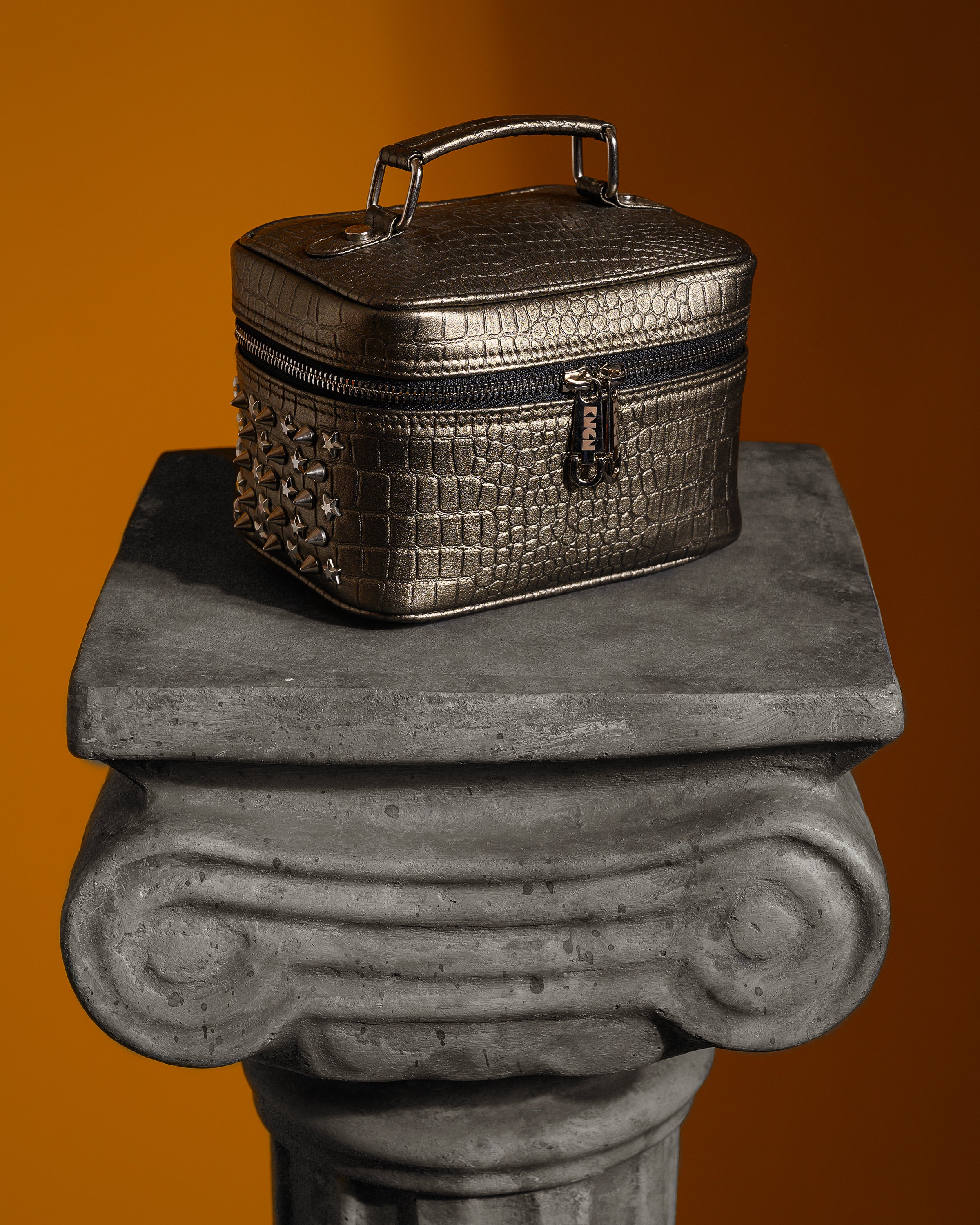 Metallic Mini Cube Crossbody Bag