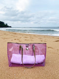 Purple Beach Bag (With Pouch)