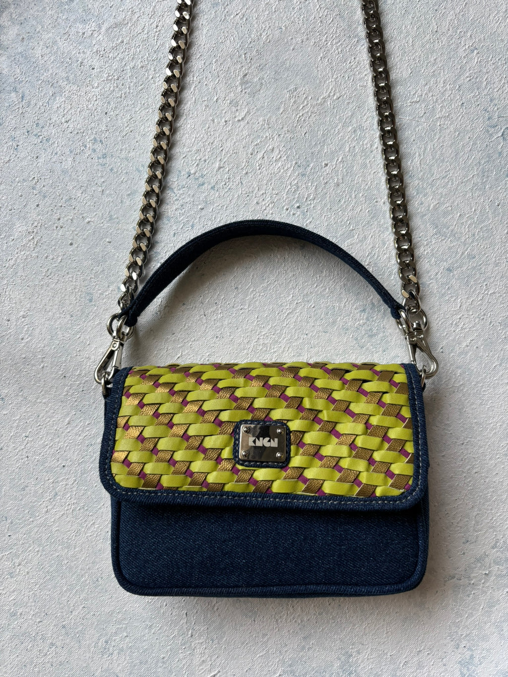 Denim Pixel Bag