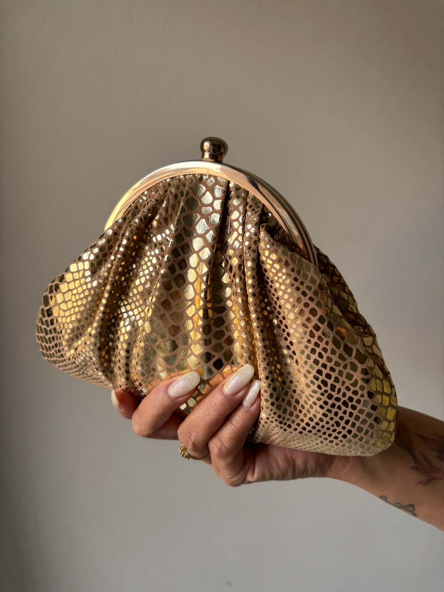 The Gold Alva Clutch