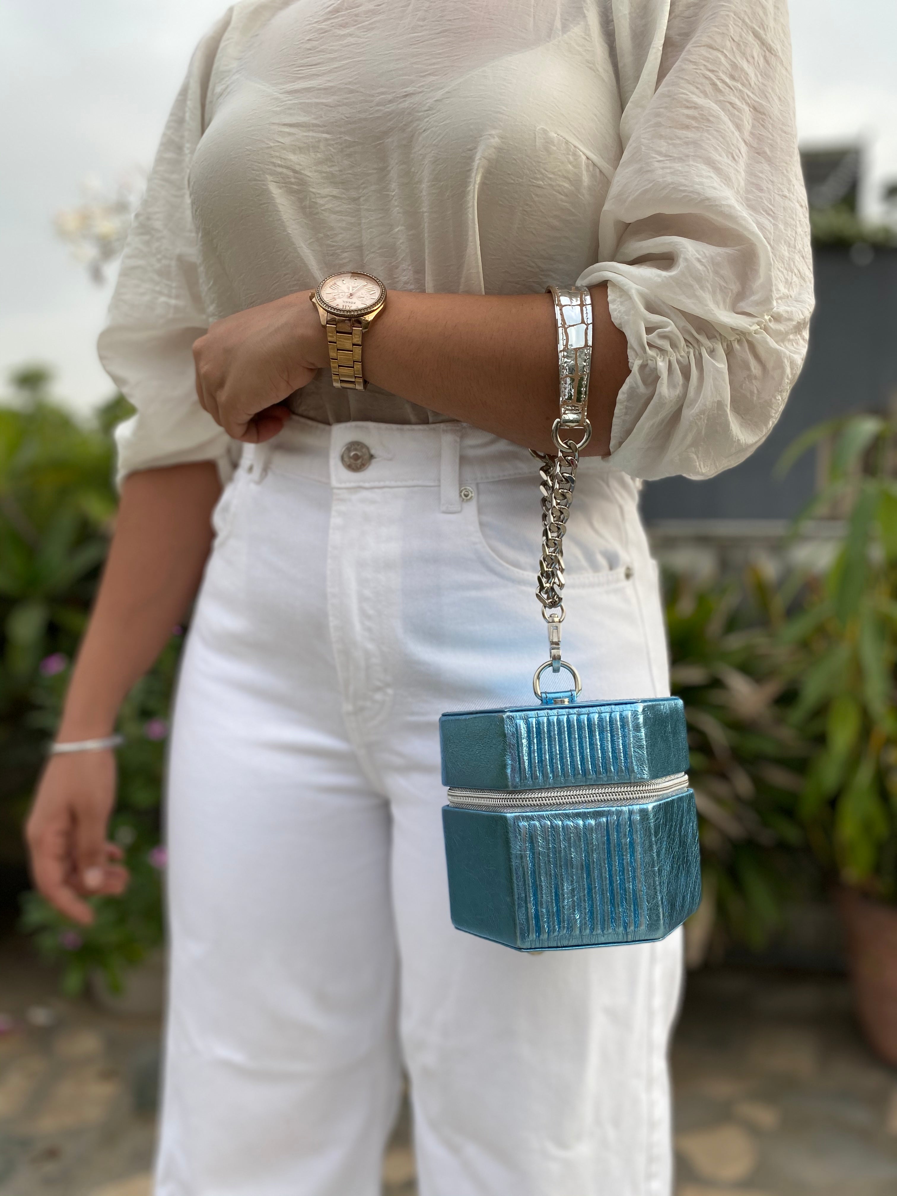 Katachi Hexagon Bag ( Ice Blue)