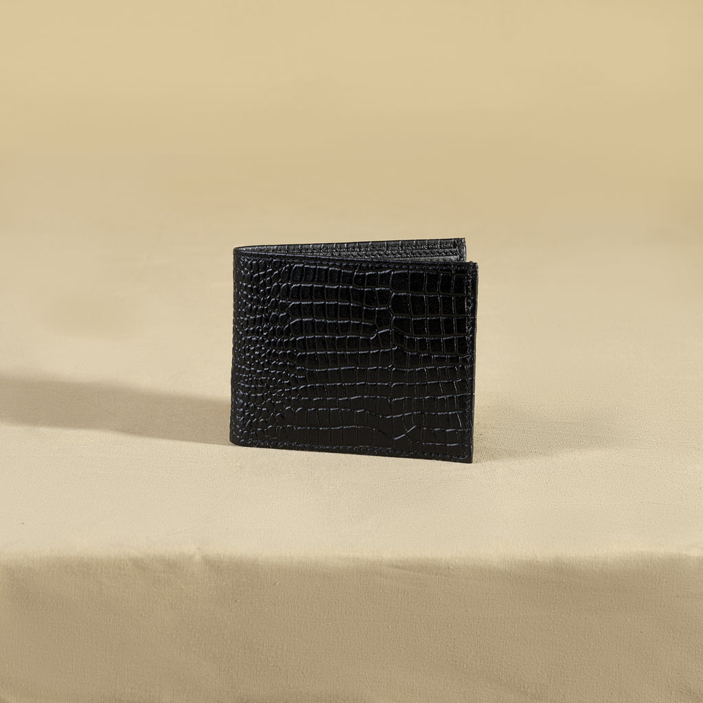 Black Croco Classic Wallet