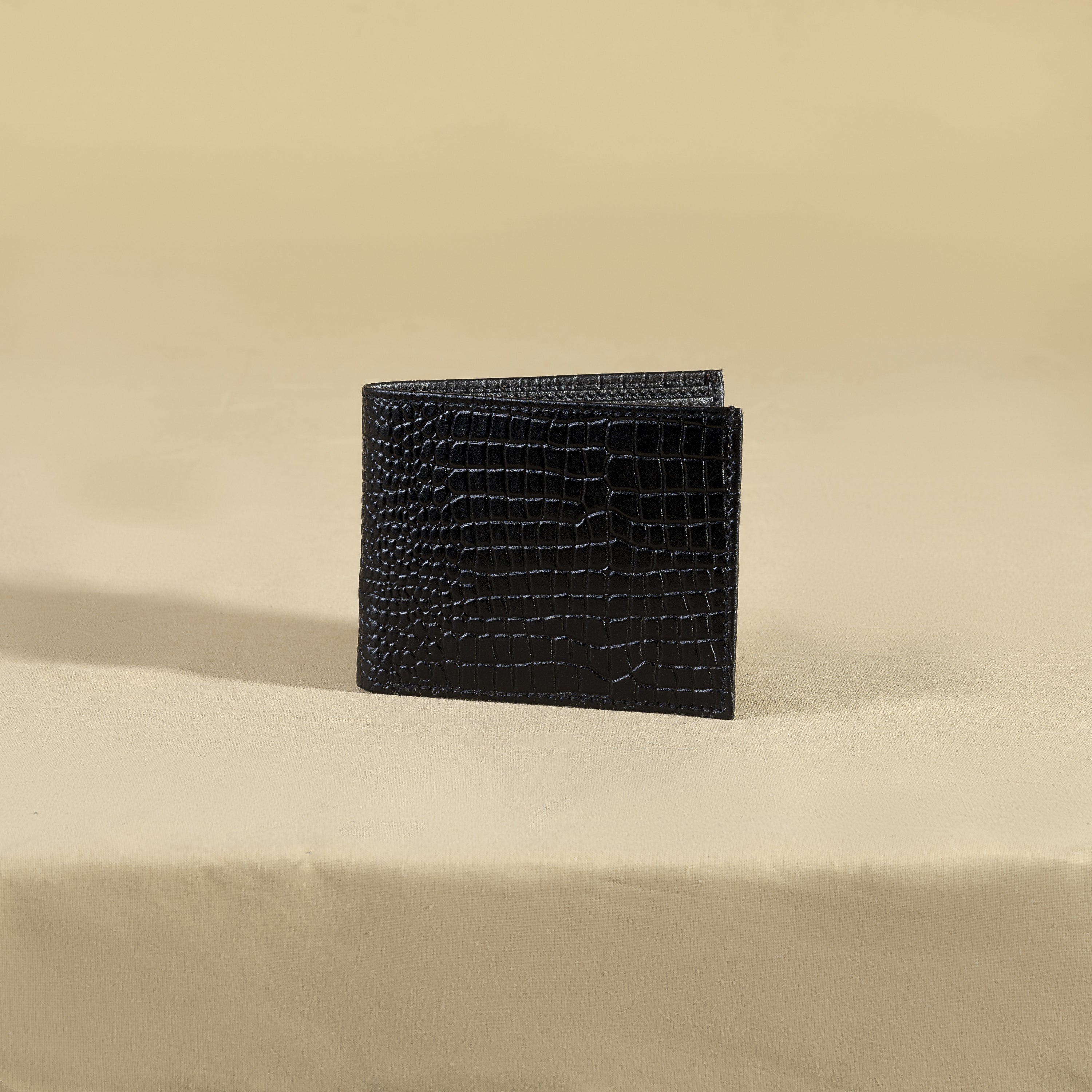 Black Croco Classic Wallet