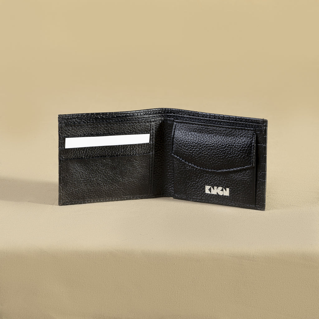 Black Croco Classic Wallet with coin pocket
