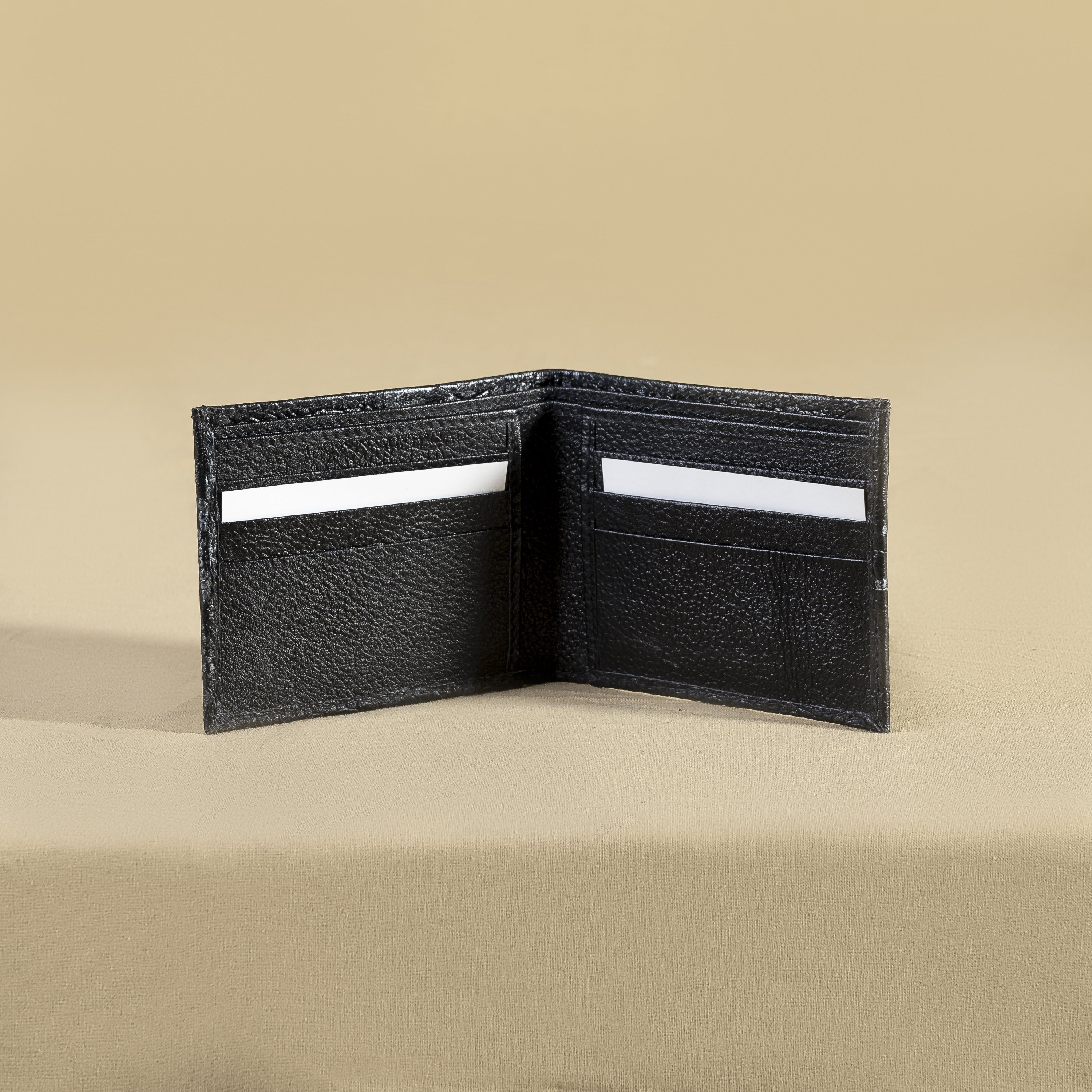 Black Metallic Croco Classic Wallet