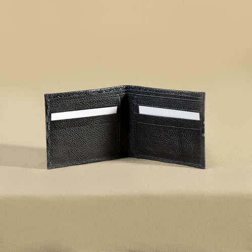 Black Metallic Croco Classic Wallet