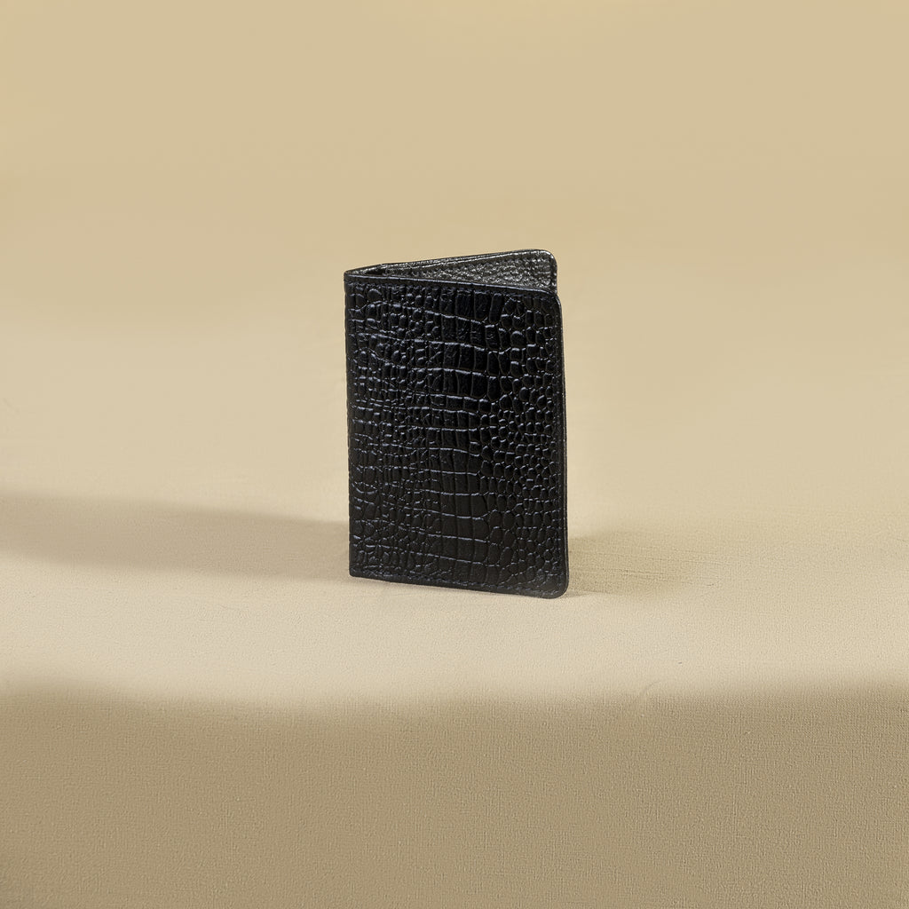 Black Croco Mini Wallet