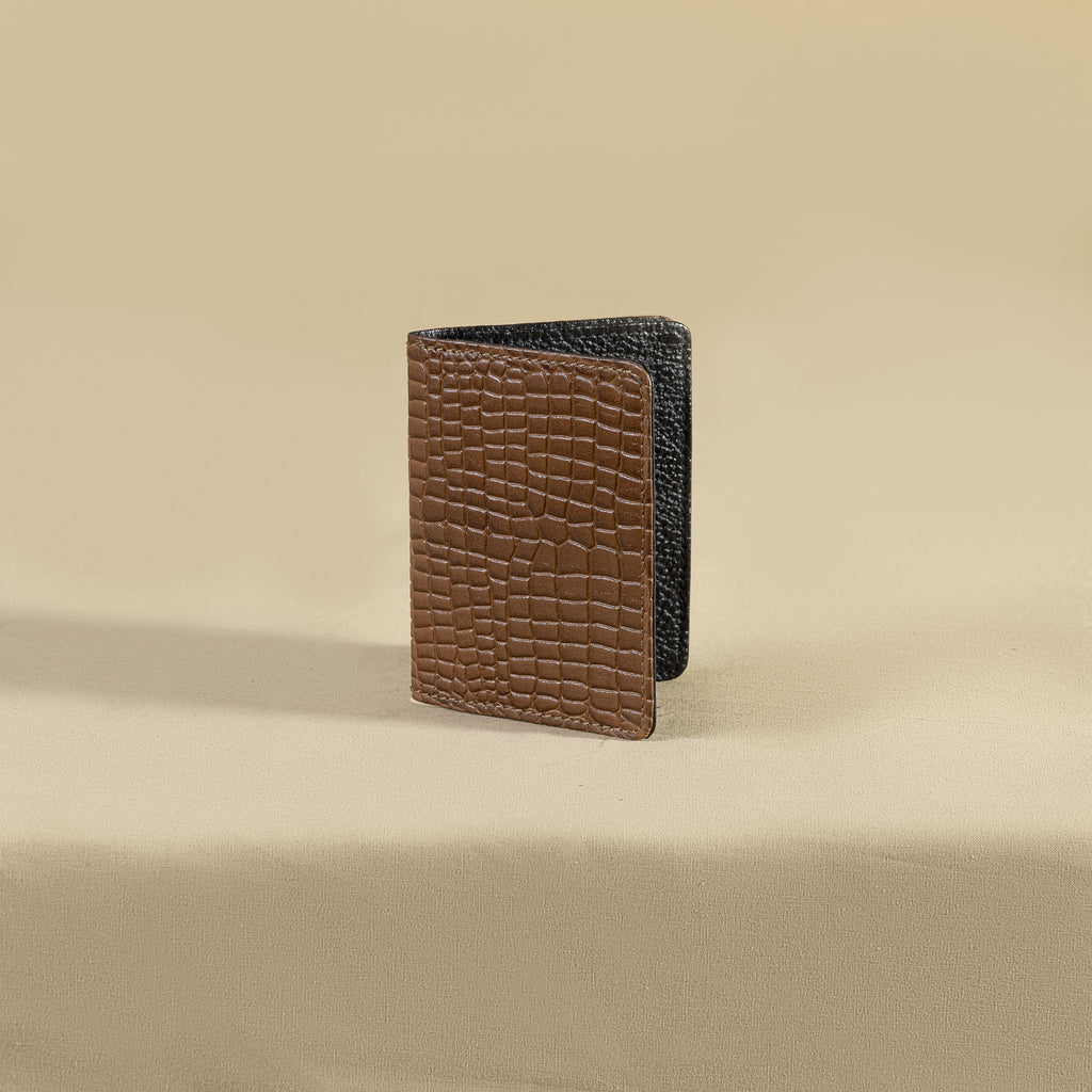 Brown/Black Croco Mini Wallet