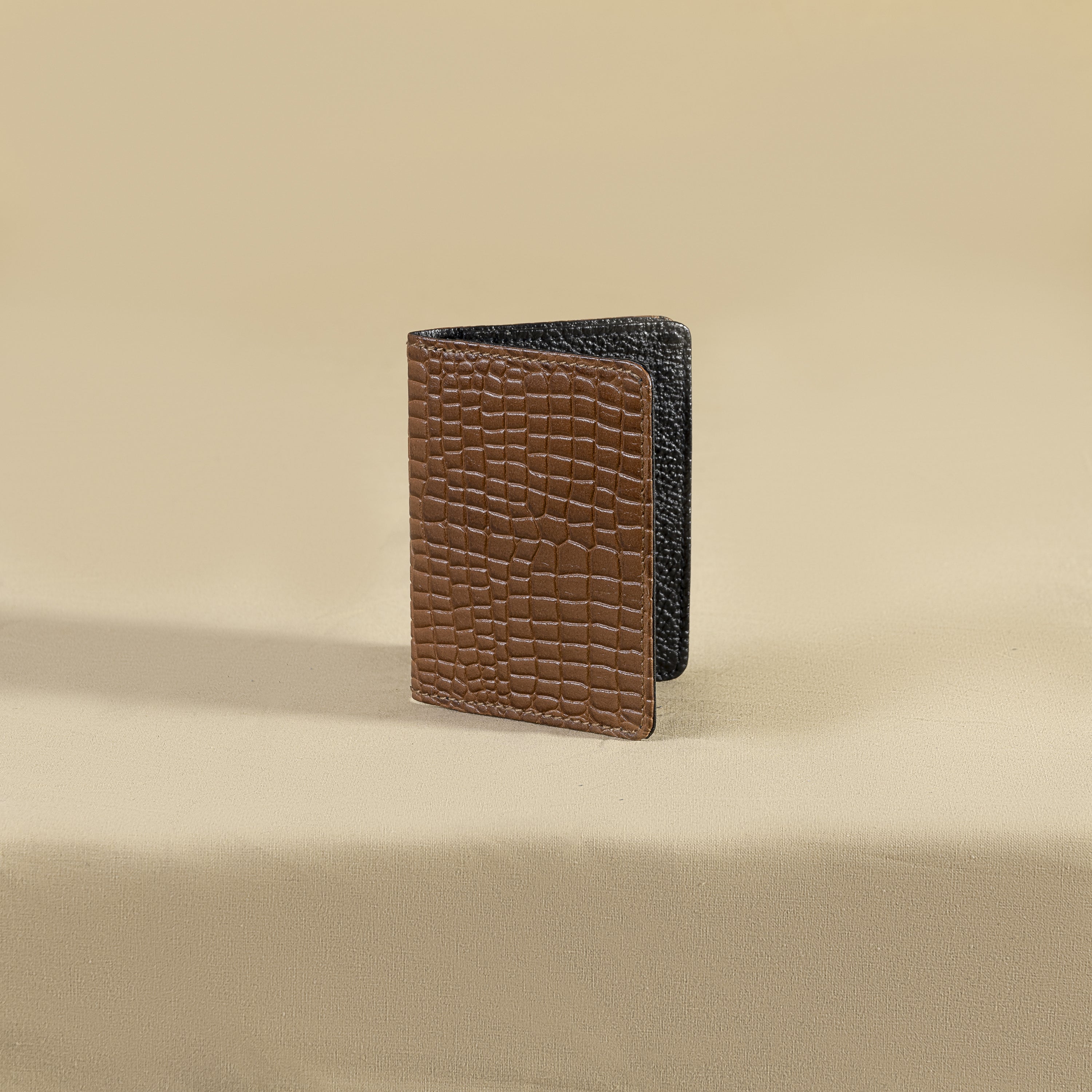 Brown/Black Croco Mini Wallet