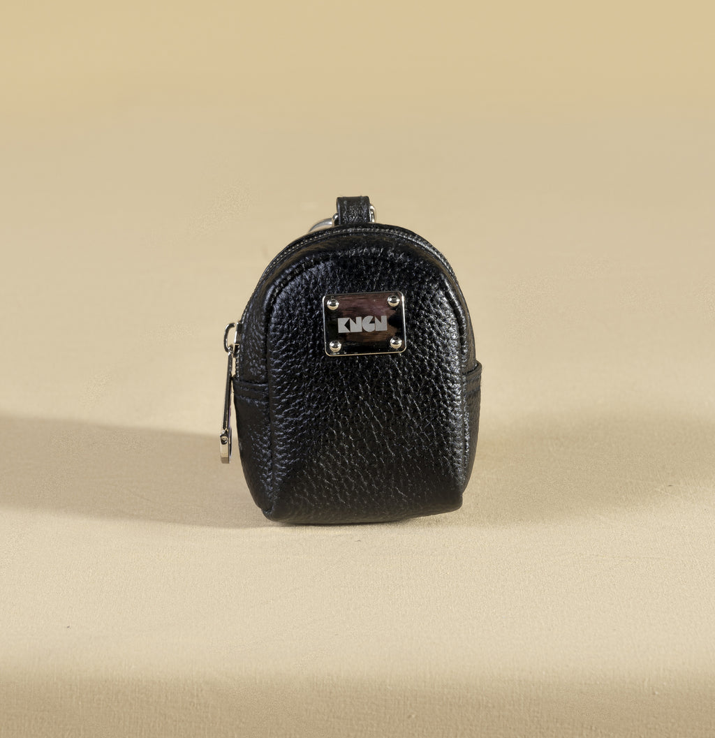 Black Ear pods Pouch + Carabiner
