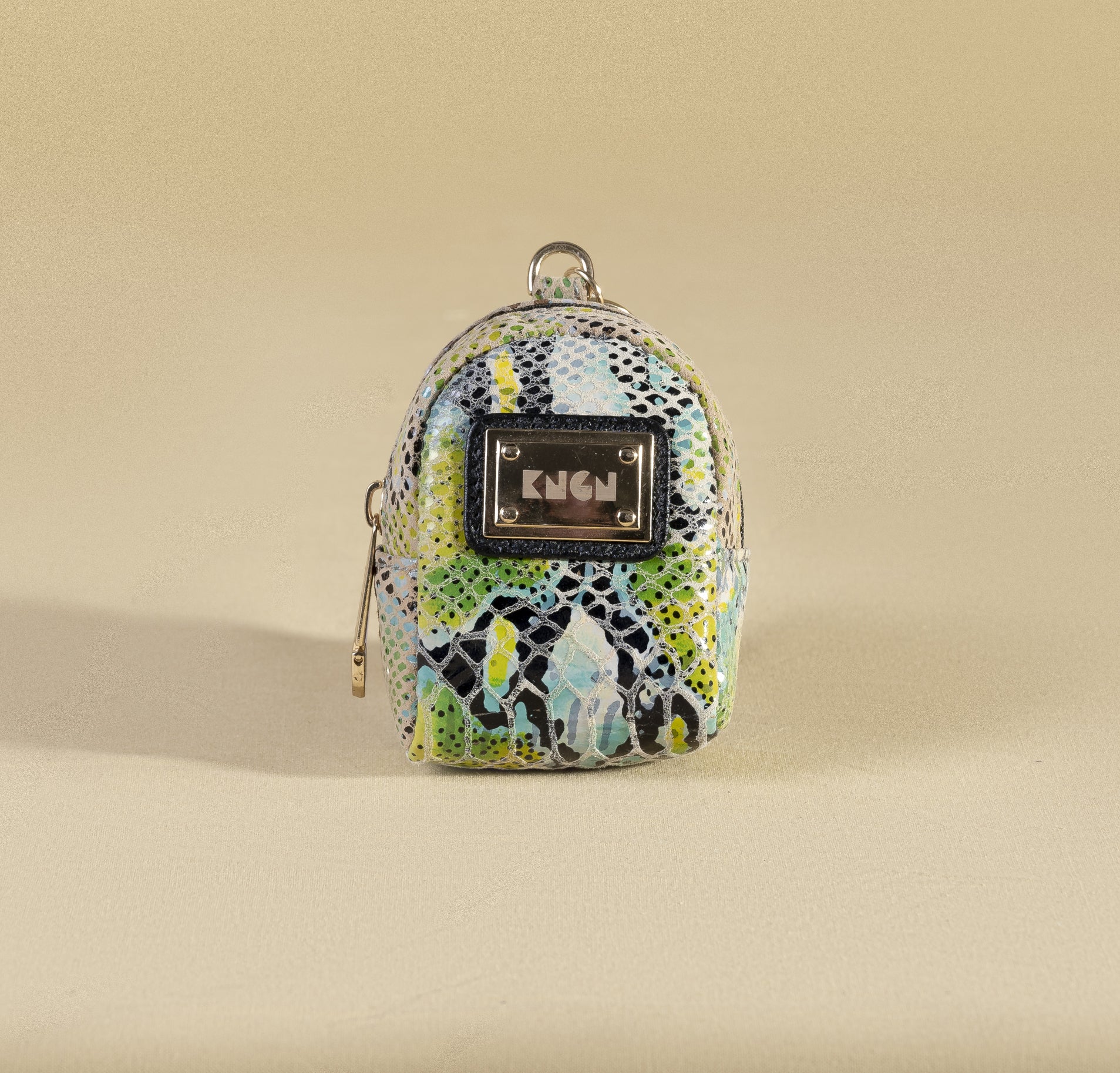 Neon Green Ear pods Pouch + Carabiner
