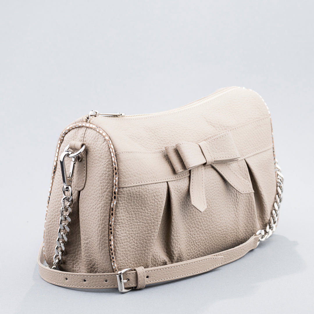 Beige Bow Bag