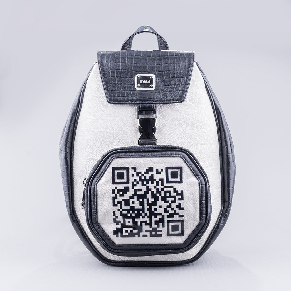 QR Code Backpack (Black and White)