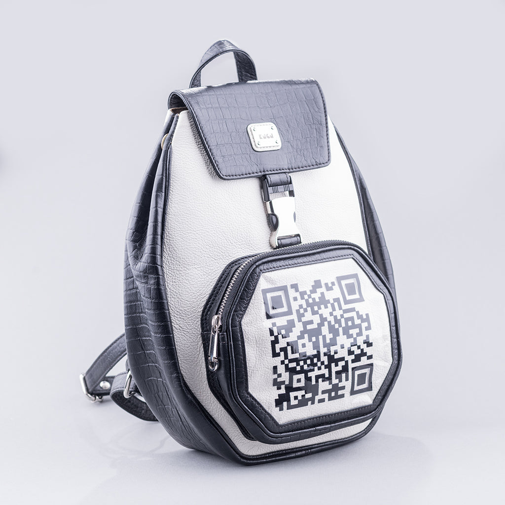 QR Code Backpack (Black and White)