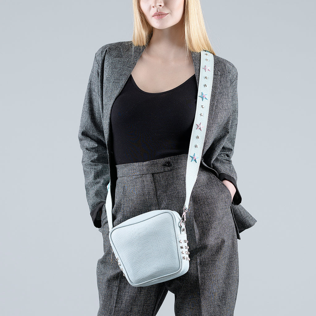 Brooklyn Traveller Crossbody Bag (Powder Blue)