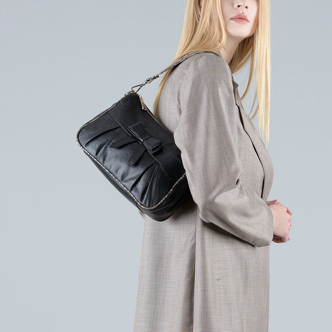 Bow Bag Shoulder and Cross Body (Black)