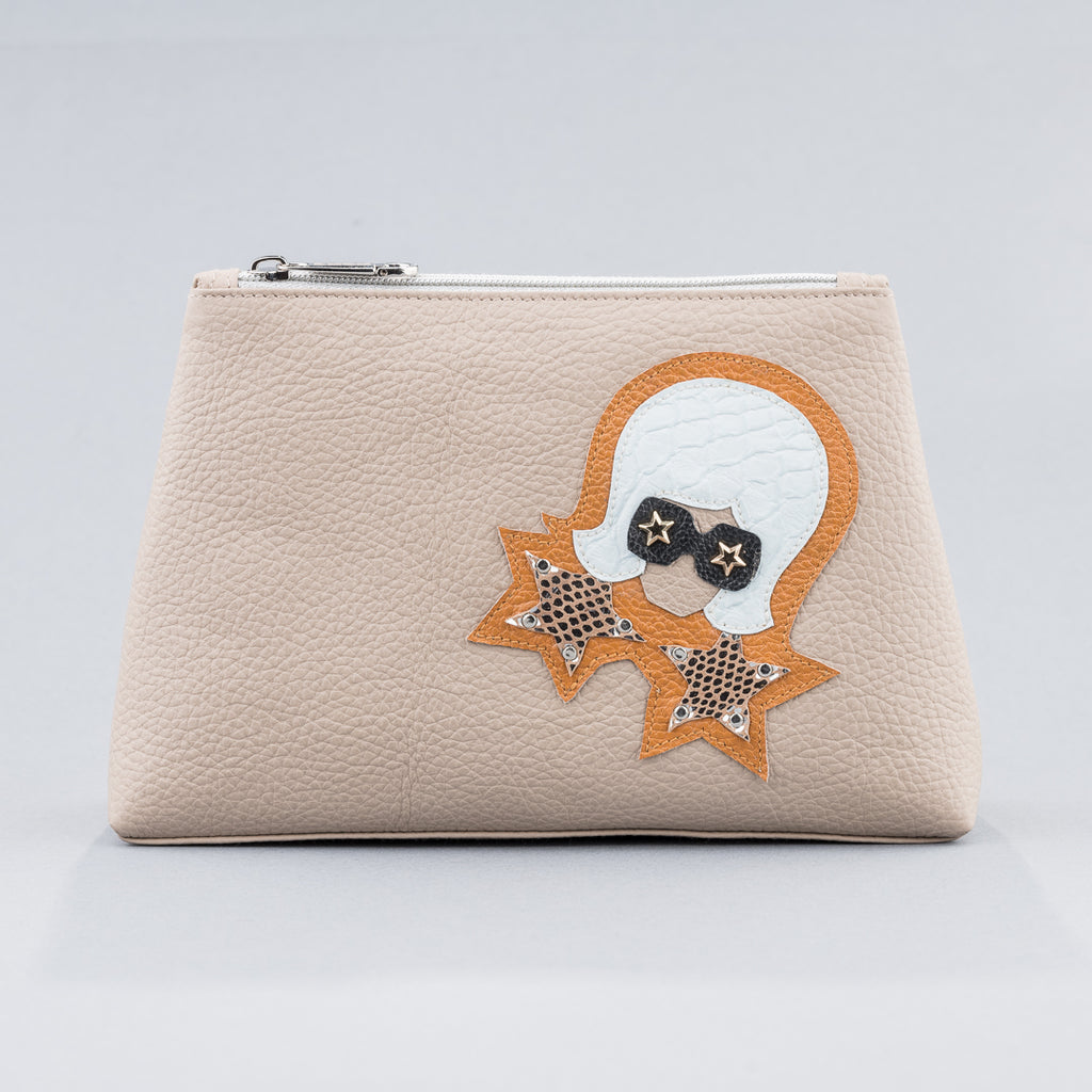 Discohead Triangle Pouch (Beige)