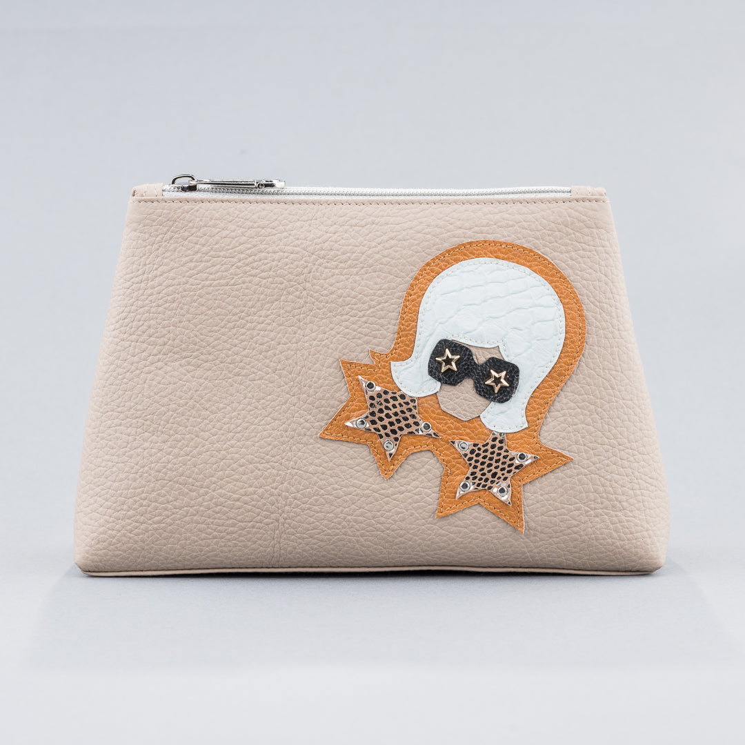 Discohead Triangle Pouch (Beige)