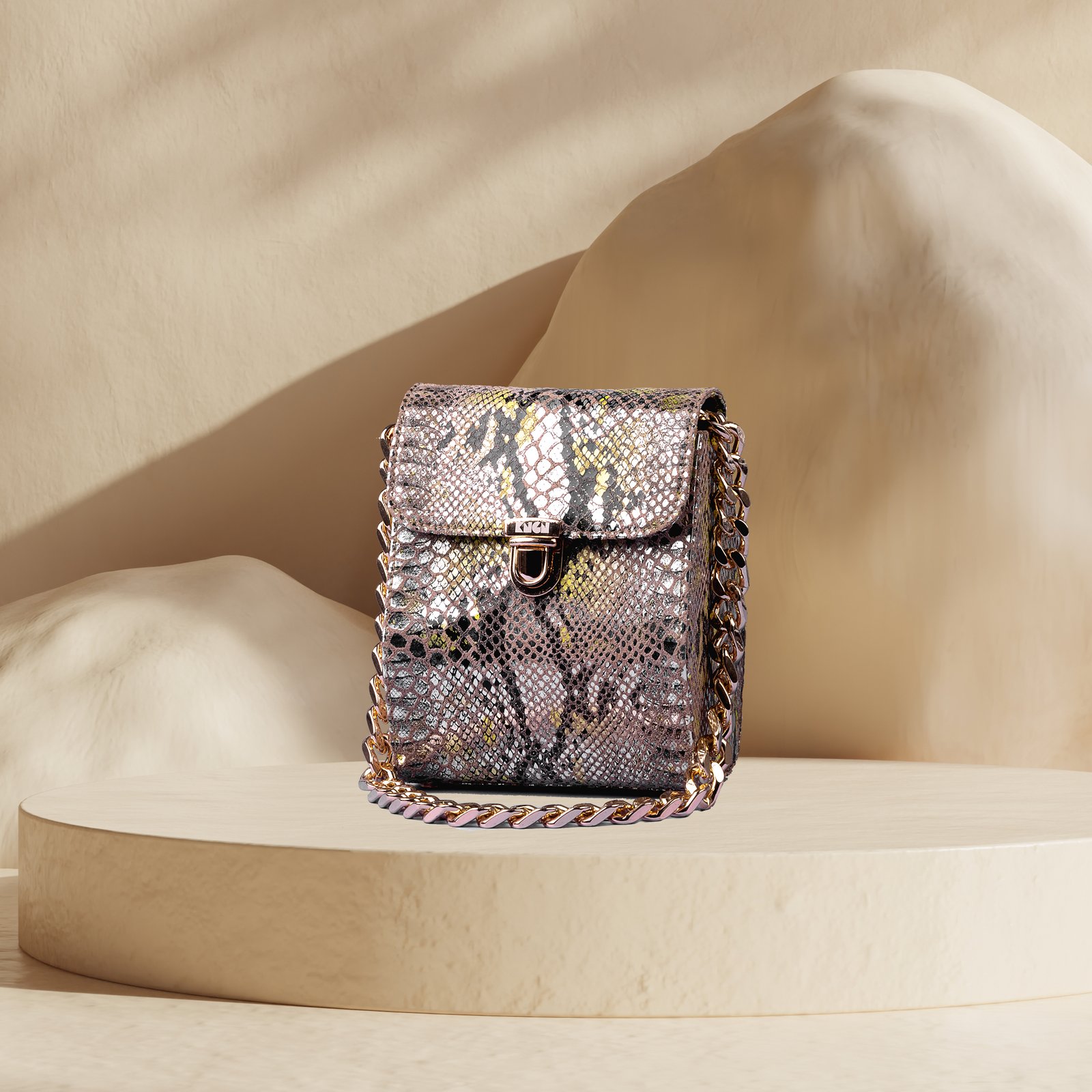 Podium mockup display with for product presentation.